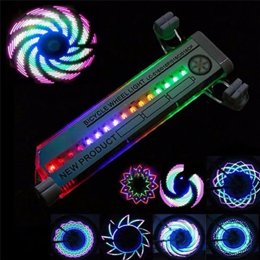 Luz LED Multicolor para Ruedas de Bicicleta de Montaña - 16 Diodos