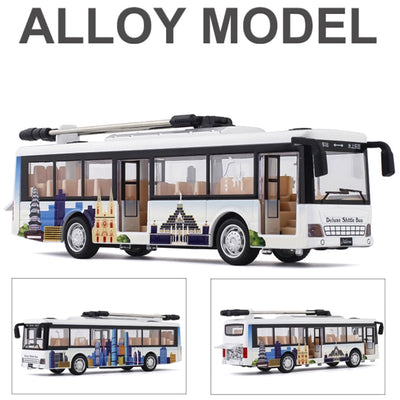 Autobús de Transporte Articulado de Aleación - Juguete Educativo para Niños - Image 9