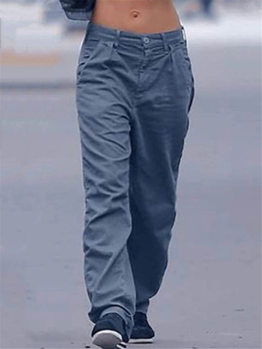 Pantalones Casuales Mujer Slim Fit Elegantes con Bolsillos - Image 2