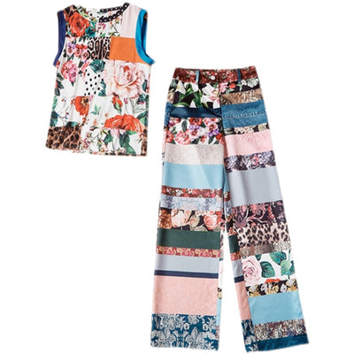 Conjunto Elegante de Dos Piezas: Blusa sin Mangas y Pantalón Recto - Image 13