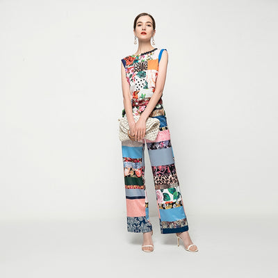 Conjunto Elegante de Dos Piezas: Blusa sin Mangas y Pantalón Recto - Image 9