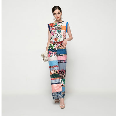 Conjunto Elegante de Dos Piezas: Blusa sin Mangas y Pantalón Recto - Image 18