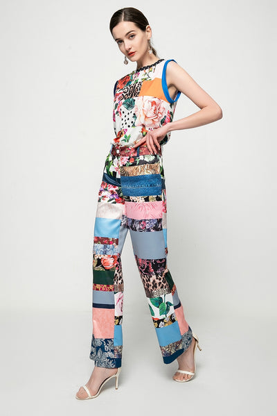 Conjunto Elegante de Dos Piezas: Blusa sin Mangas y Pantalón Recto - Image 16
