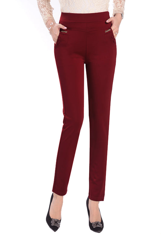 Pantalones Elásticos de Cintura Alta para Mujeres Maduras - Talla Grande Verano