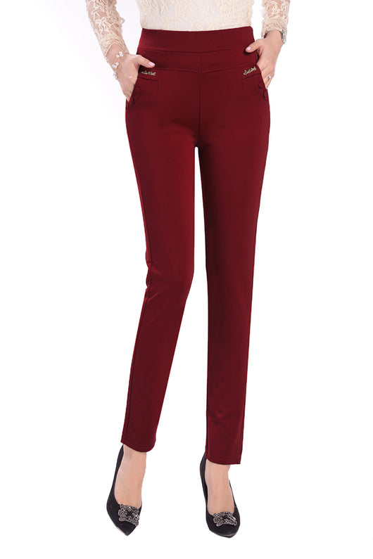 Pantalones Elásticos de Cintura Alta para Mujeres Maduras - Talla Grande Verano