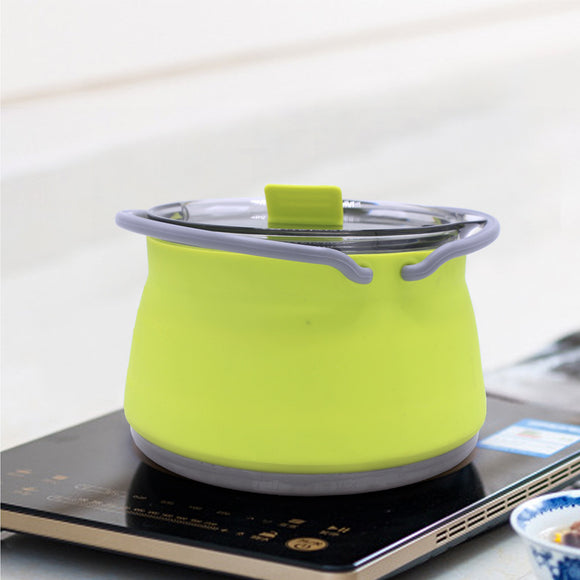 Hervidor de Camping Plegable de Silicona - Tetera Compresible para Viajes