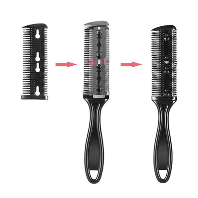 Cepillo Cortapelo Doble Filo con Navaja Integrada - Reparador de Flequillos - Image 5