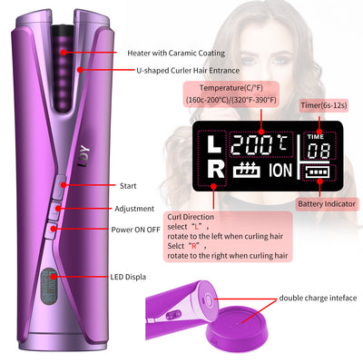 Rizador Inalámbrico Automático con Carga USB - Rizador de Viaje Multifuncional - Image 15