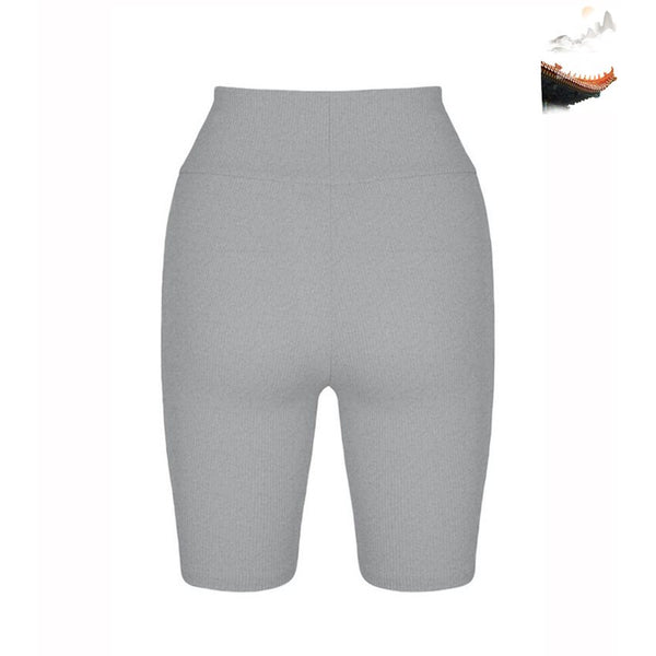 Shorts Deportivos Ajustados de Cintura Alta para Mujer