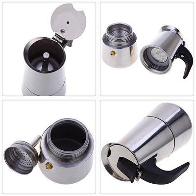 Cafetera Moka Italiana de Acero Inoxidable Manual - Image 5