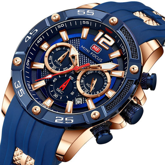Reloj de Cuarzo Minifix Fox MF0349G - Correa de Silicona con Esfera Luminosa para Hombre - Image 8