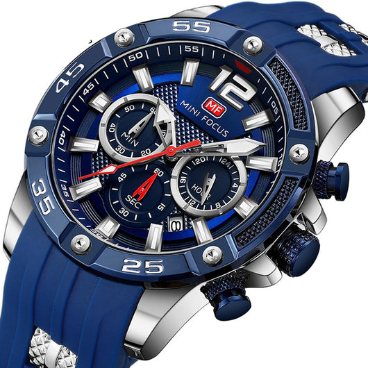 Reloj de Cuarzo Minifix Fox MF0349G - Correa de Silicona con Esfera Luminosa para Hombre - Image 5