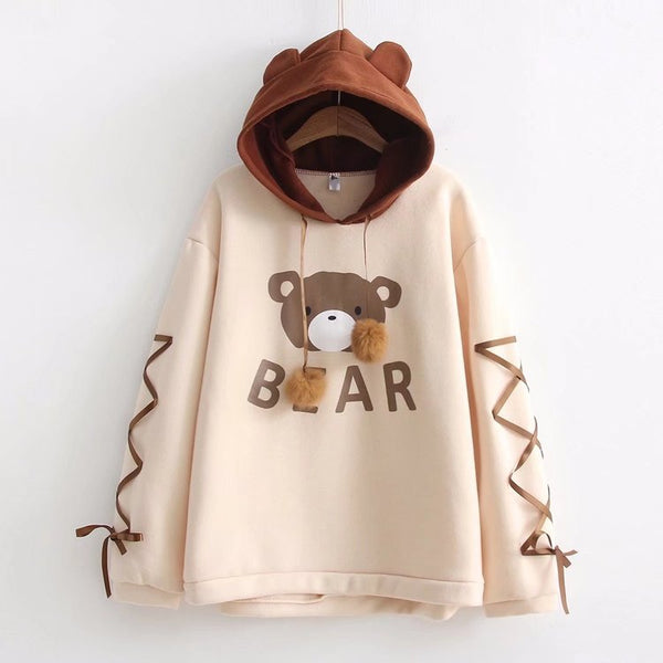 Sudadera con Capucha y Orejas Oversized en Fleece Premium
