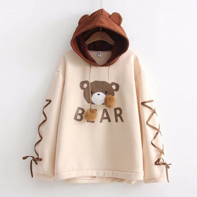 Sudadera con Capucha y Orejas Oversized en Fleece Premium