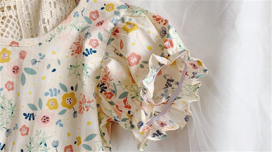 Vestido Floral Infantil Estilo Pastoral Princesa para Niñas - Image 3