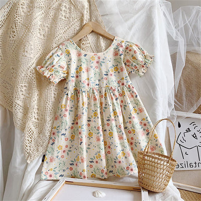 Vestido Floral Infantil Estilo Pastoral Princesa para Niñas - Image 7