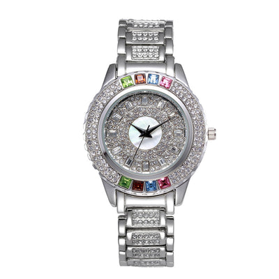 Reloj de Acero Inoxidable para Mujer con Diamantes de Color y Resistencia al Agua - Image 2