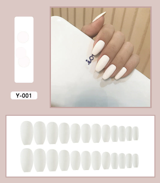 Uñas Postizas Cortas Efecto Esmerilado - Parches de Color Sólido - Image 2