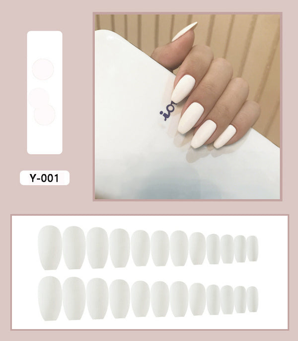 Uñas Postizas Cortas Efecto Esmerilado - Parches de Color Sólido