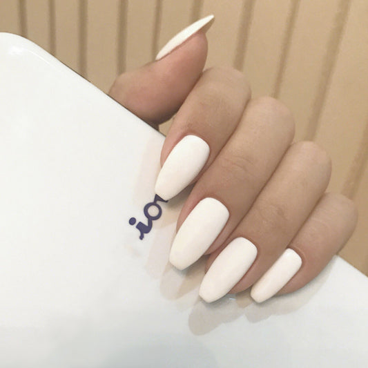 Uñas Postizas Cortas Efecto Esmerilado - Parches de Color Sólido