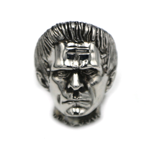 Anillo Calavera Gótico Victor Frankenstein Acero Inoxidable Punk Motero - Image 2