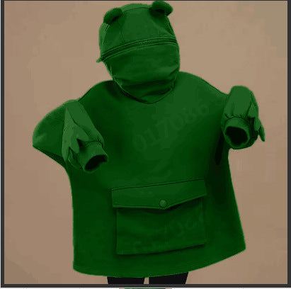 Sudadera Polar Mujer Diseño Midi con Capucha Rana - Abrigo Cómodo y Adorable - Image 13