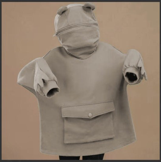 Sudadera Polar Mujer Diseño Midi con Capucha Rana - Abrigo Cómodo y Adorable - Image 20