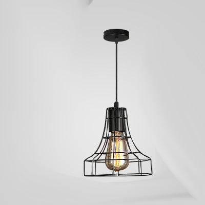 Lámpara Colgante Industrial Vintage - Jaula de Hierro Forjado - Image 7