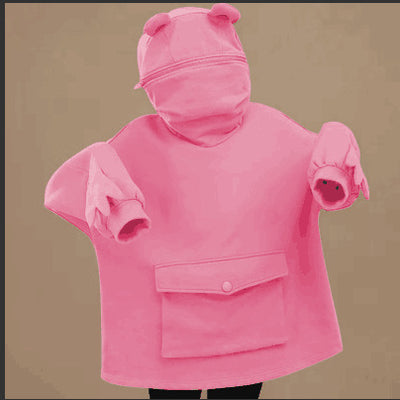 Sudadera Polar Mujer Diseño Midi con Capucha Rana - Abrigo Cómodo y Adorable - Image 9