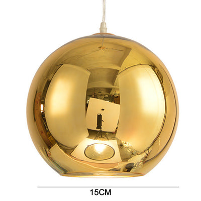Lámpara Colgante de Cristal Espejo Efecto Espacio con Electrochapado