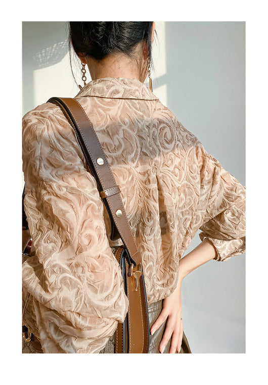 Blusa Jacquard de Chifón Elegante - Image 9