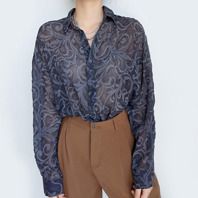 Blusa Jacquard de Chifón Elegante - Image 8