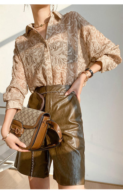 Blusa Jacquard de Chifón Elegante - Image 13