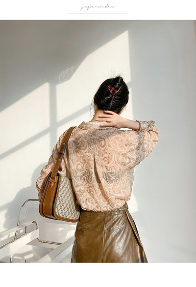 Blusa Jacquard de Chifón Elegante - Image 5