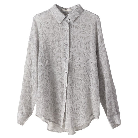 Blusa Jacquard de Chifón Elegante - Image 3