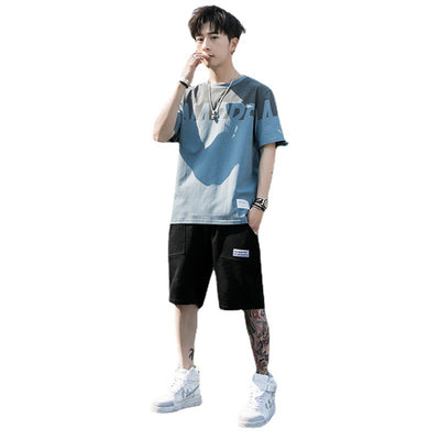 Conjunto de Playera y Pantalones Cortos para Hombre - Moda Casual Verano - Image 8
