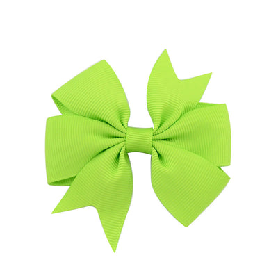 Pasador de Moño Infantil con Cinta Acanalada en V - Diseño Liso y Elegante - Image 35