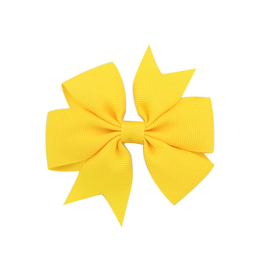Pasador de Moño Infantil con Cinta Acanalada en V - Diseño Liso y Elegante - Image 36