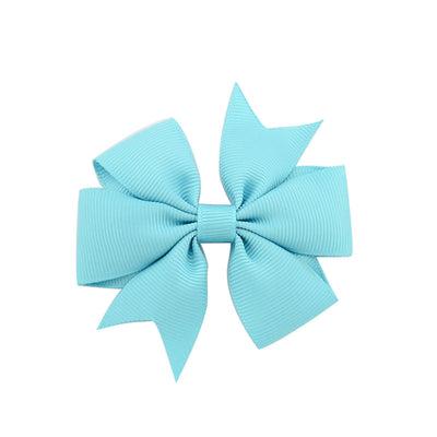 Pasador de Moño Infantil con Cinta Acanalada en V - Diseño Liso y Elegante - Image 7