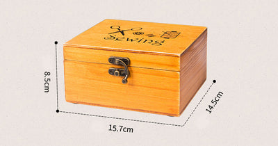 Caja de Costura Portátil de Madera con Agujas y Accesorios - Image 6