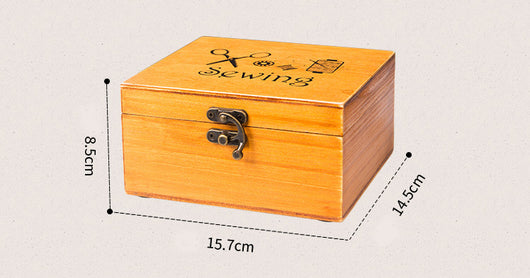 Caja de Costura Portátil de Madera con Agujas y Accesorios - Image 6