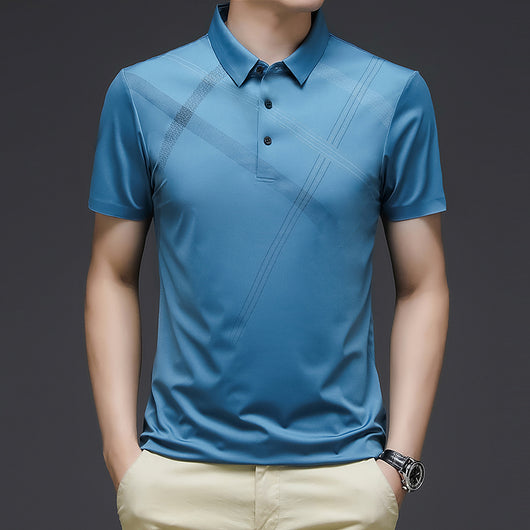 Camiseta de Algodón Mercerizado Premium - Manga Corta Suelta Hombre Verano - Image 3