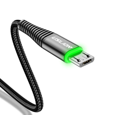 Cable USB Micro Android con Luz LED - Carga Rápida 3A