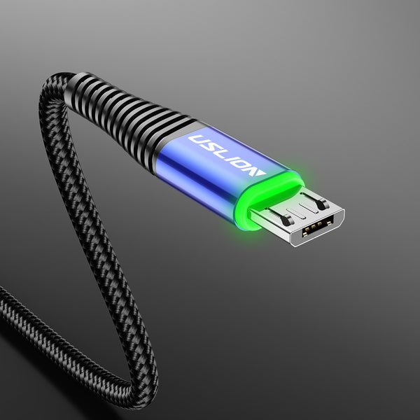 Cable USB Micro Android con Luz LED - Carga Rápida 3A