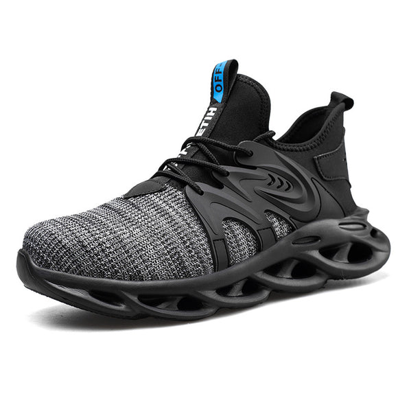 Zapatos de Seguridad Laboral para Hombre - Malla Transpirable Verano, Punta de Acero Antiaplastamiento