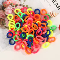 100 Bandas Elásticas para Cabello Colores Pastel - Accesorios Coreanos de Alta Elasticidad