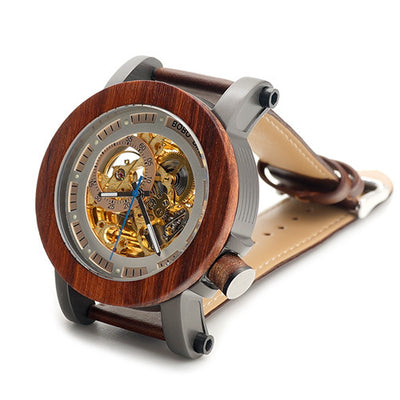 Reloj Mecánico de Esfera Grande con Diseño Hueco - Image 4