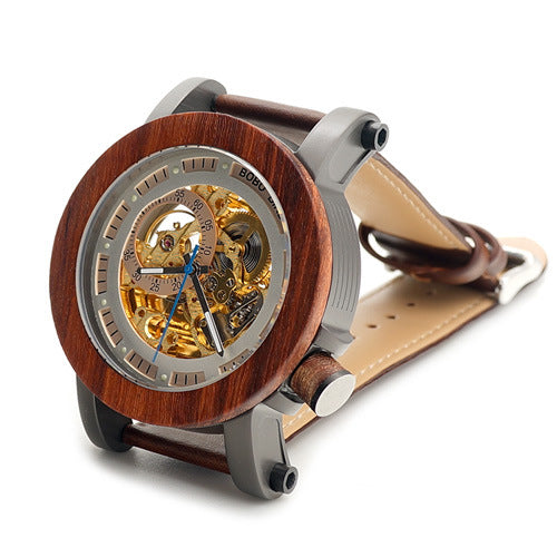 Reloj Mecánico de Esfera Grande con Diseño Hueco - Image 4