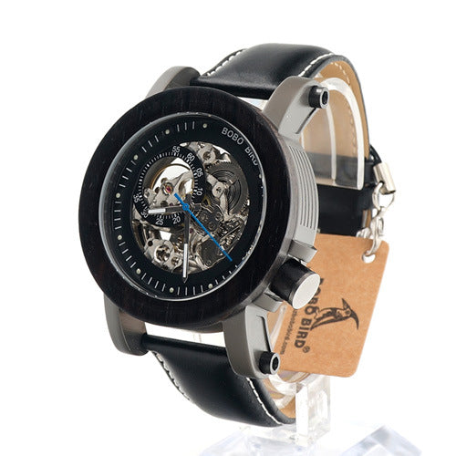 Reloj Mecánico de Esfera Grande con Diseño Hueco