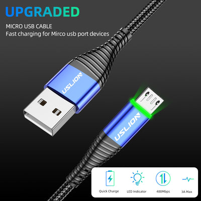 Cable USB Micro Android con Luz LED - Carga Rápida 3A - Image 6